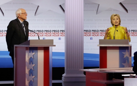 Thumbnail image for Clinton and Sanders clash over minorities, money in substantive debate