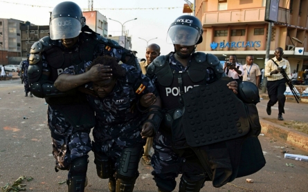 Ugandan police clash with opposition supporters ahead of elections