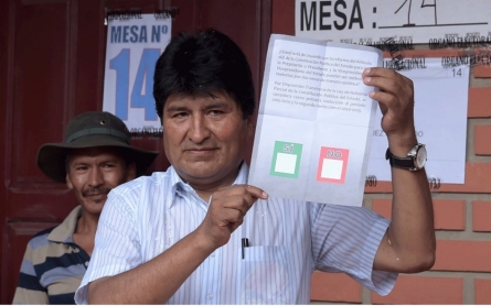 Bolivia’s Morales losing referendum on fourth term