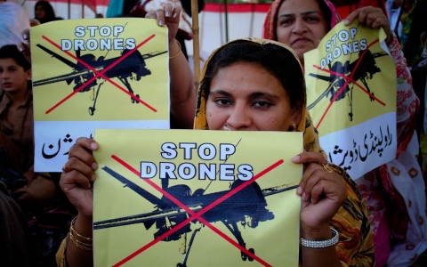 Drone protest