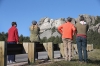 <b>Keystone, S.D.</b> Unable to enter the territory beneath Mount Rushmore National Memorial, tourists stop to take pictures near the entrance. 