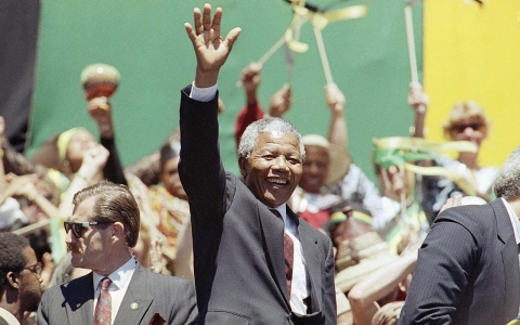 Mandela, freedom tour, Oakland, California, 1990