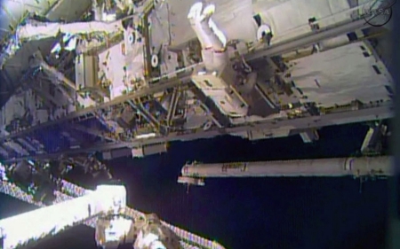 NASA astronauts make urgent spacewalk repairs