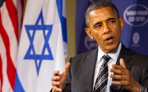 President Barack Obama speaks at the Saban Forum during the Brookings Institution's 10th annual Saban Forum titled “Power Shifts: U.S.-Israel Relations 