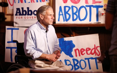 If elected governor of Texas, Greg Abbott would become the state's first executive in a wheelchair.