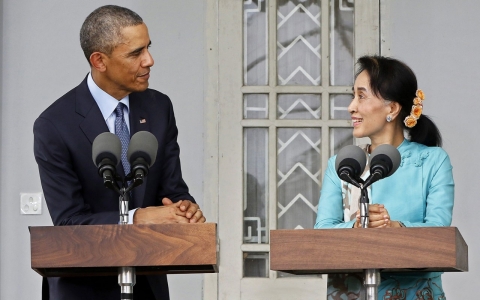 Thumbnail image for Obama: Barring Suu Kyi from presidential bid ‘doesn’t make much sense’