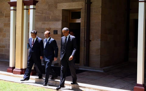 Thumbnail image for Obama pushes Asia security, climate action at G-20 summit in Brisbane