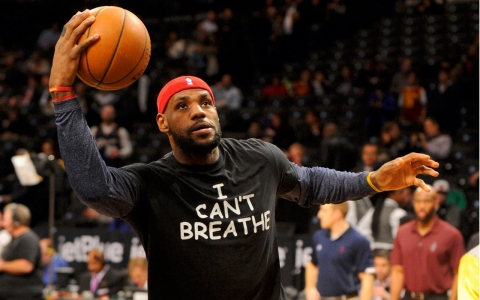 Thumbnail image for NBA players sport 'I can't breathe' shirts