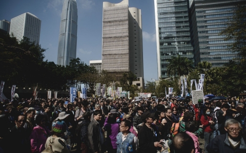 Hong Kong media protest