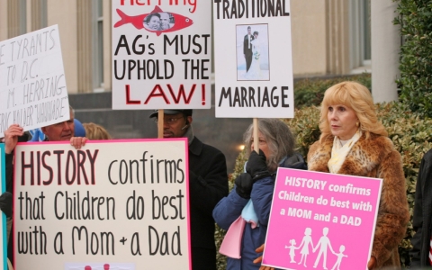 Religious conservatives say same-sex marriage is forcing their religious beliefs into hiding.