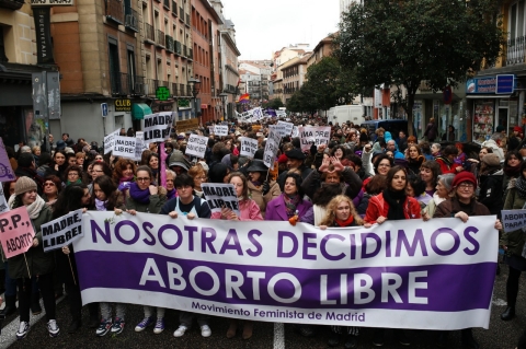 Thumbnail image for Thousands protest proposed abortion restrictions in Spain