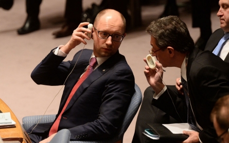 Ukraine prime minister confronts Russia at UN Security Council