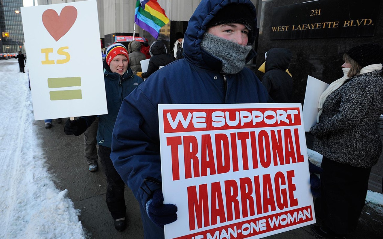 Star witness to defend ban on gay marriage takes the stand in Detroit | Al  Jazeera America