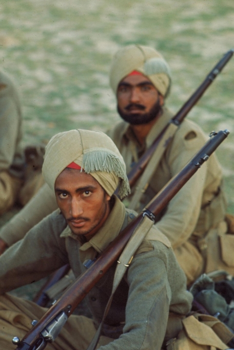 INDIA - 1965:  Indian troops during a period of armed conflict with Pakistan over control of disputed Kashmir.  