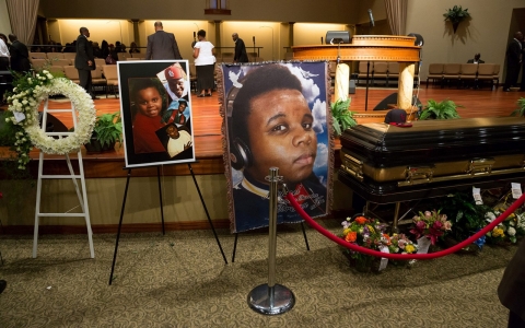 Thumbnail image for 'His death is not in vain': Mourners pay respects to Michael Brown