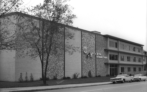 A view of the offices and studios of RCA Records in the area known as Music Row in October 1965 in Nashville Tennessee.