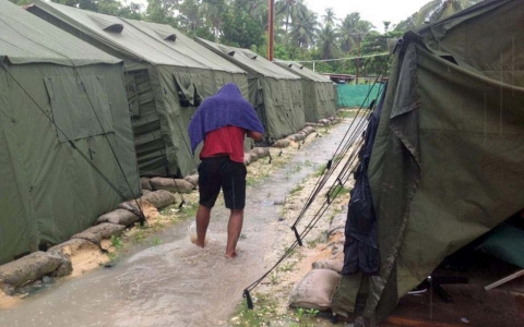 Thumbnail image for Refugees in Australian camp sew own lips shut in protest