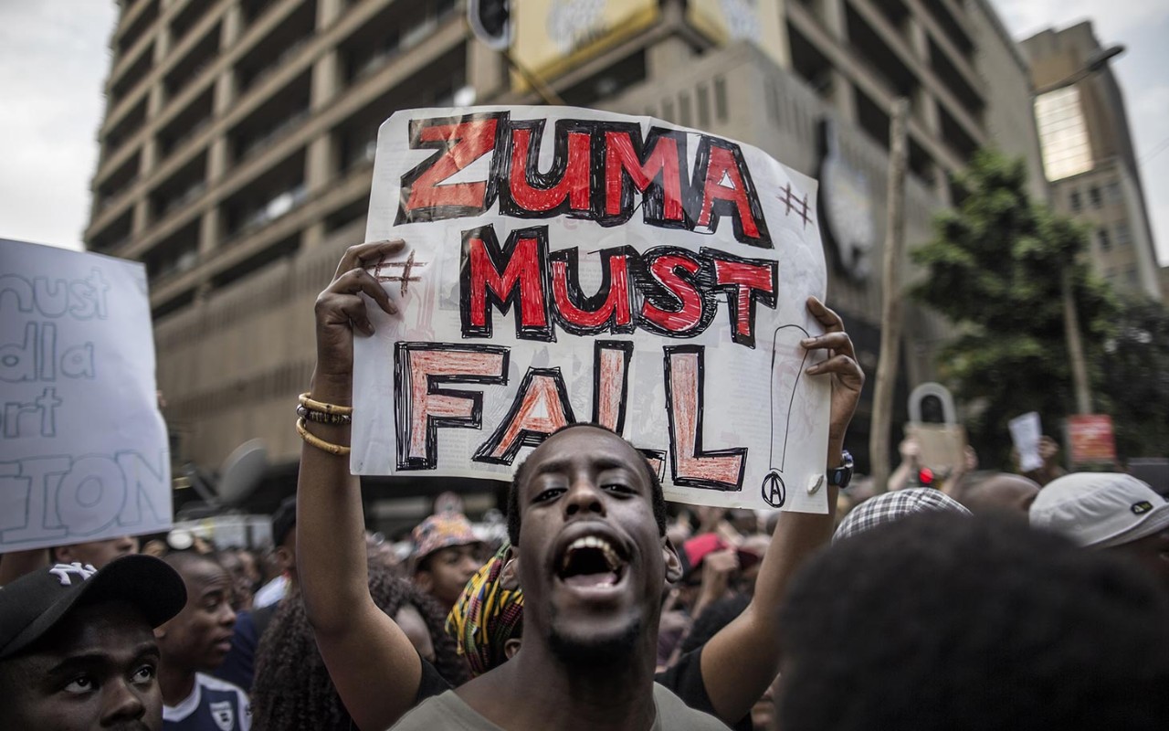 Image result for ZUMA PROTESTERS