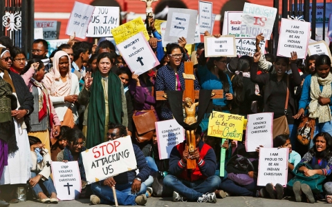 Thumbnail image for Hundreds of Indian Christians arrested during protest over church attacks