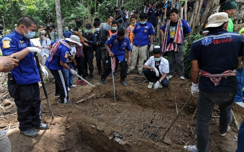 Thumbnail image for Thai authorities discover 26 bodies at suspected trafficking camp