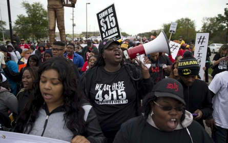 Hundreds of protesters rally before McDonald’s shareholder meeting