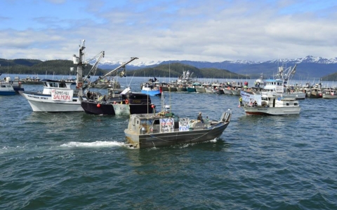 Thumbnail image for Alaska Natives, fishermen protest Navy training during fishing season