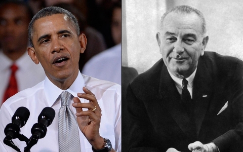 Obama and LBJ