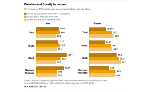 Obesity by race, gender, income