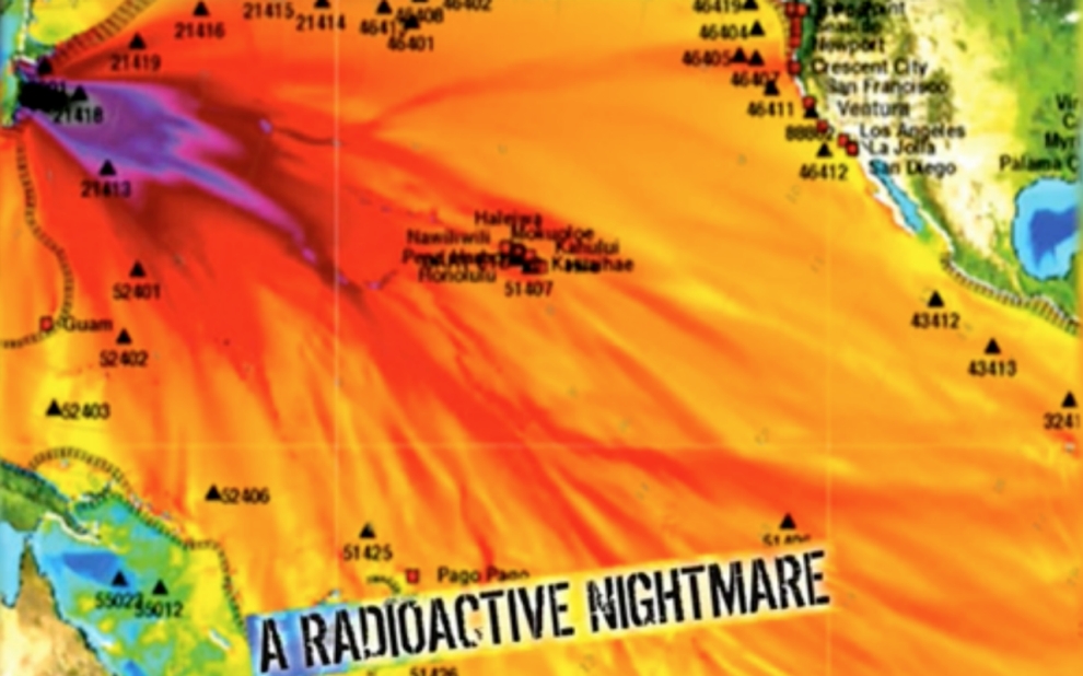Altered maps like this one are making their way around the Internet to show the alleged amounts of radiation from Fukushima that's spreading throughout the Pacific. In reality, it's a 2011 map tracing the tsunami's path.