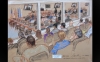 A sketch of the viewing gallery at the Guantanamo courtroom, dated Jan. 31, 2013.