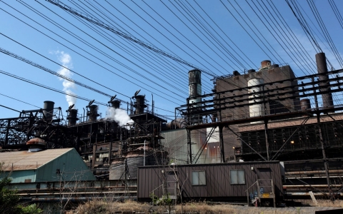 The ArcelorMittal Weirton Steel Plant sits idled on June 27, 2009 in Weirton, West Virginia.